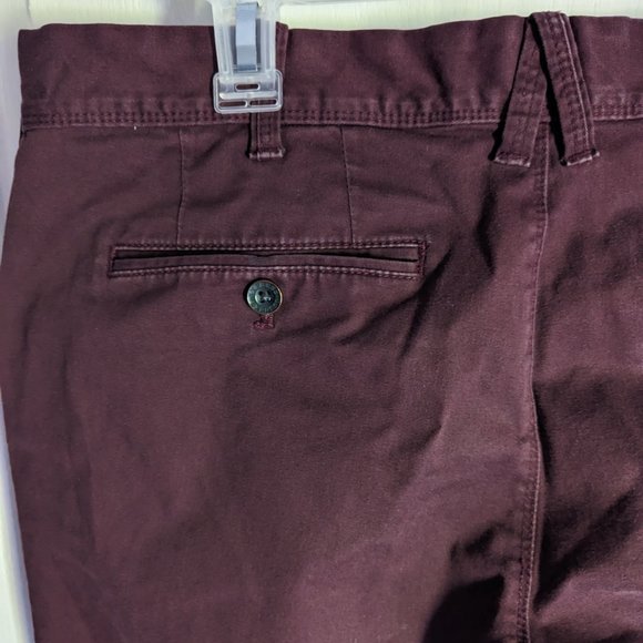 Express Slim Fit Burgundy Chinos 32x32 - Picture 4 of 9